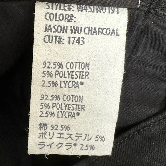 3x1 Jason Wu Collab Black Jeans W4 Slim Straight Edgy Denim, Size 26 - Picture 11 of 16
